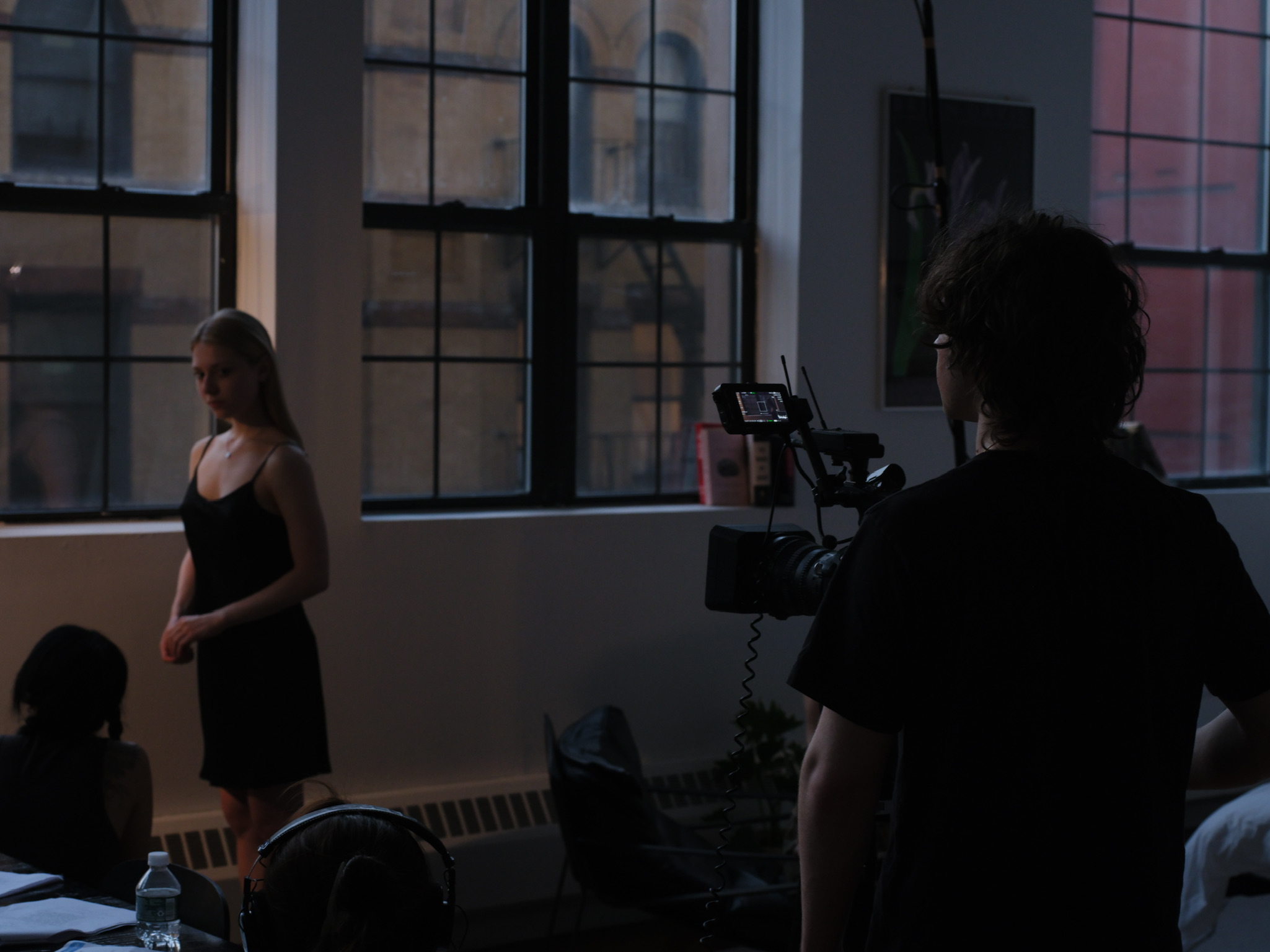 Shooting subject near windowsill