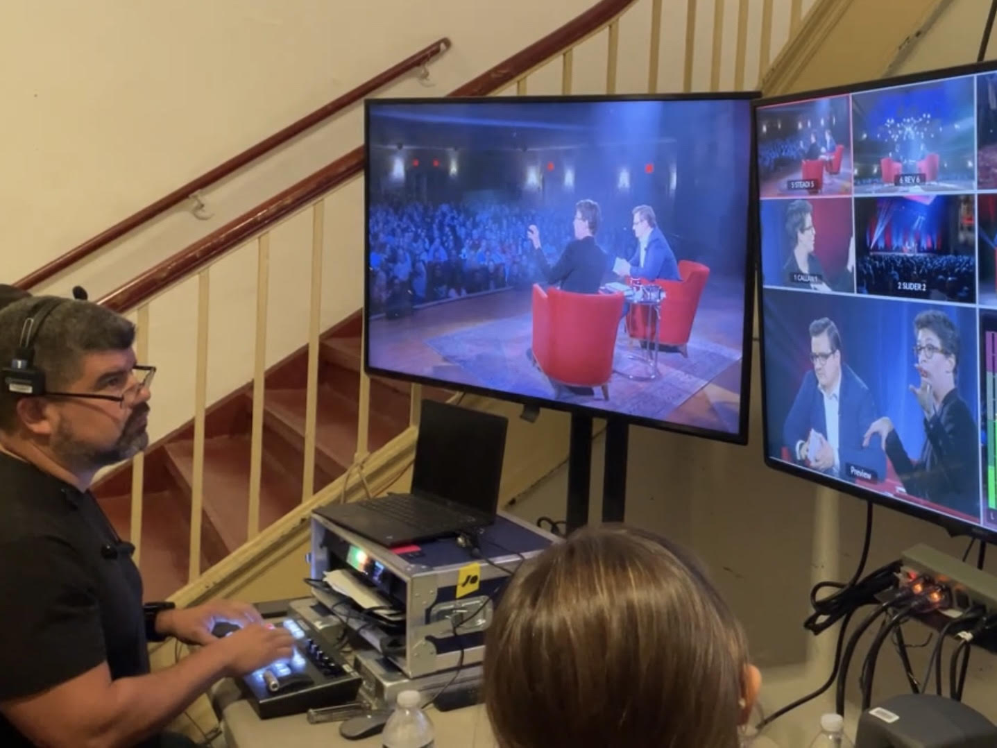 Control Room of 'Why is This Happening?' live tour